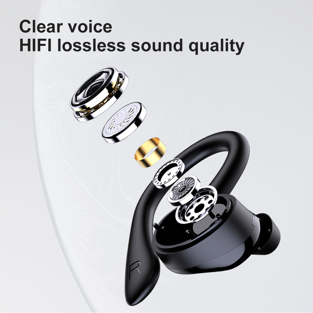 Q25 TWS Earbuds In-ear Wireless Headset Bluetooth 5.1 Earphone Waterproof Noise Reduction Design Sports Earhook Headphone Q25 TWS Earbuds In-ear Wireless Headset Bluetooth 5.1 Earphone Waterproof Noise Reduction Design Sports Earhook Headphone